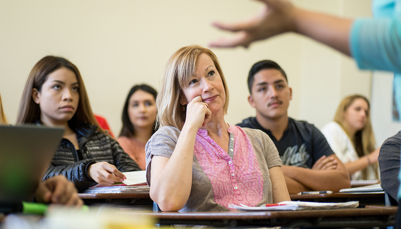 Students in a liberal studies classroom at SBCC.
