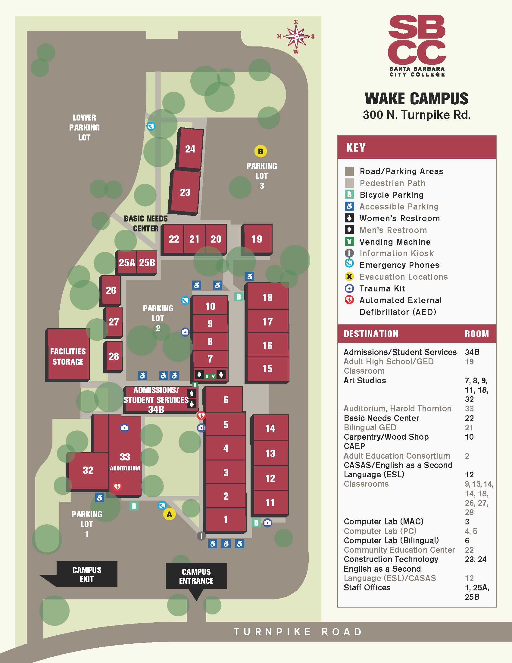 Wake Campus Map